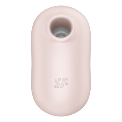 Dispositivo rosa claro com formato arredondado e logotipo SF.