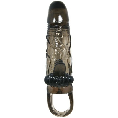 Penis de silicone transparente com anel preto