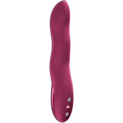 Vibrador rosa escuro com botões de controlo