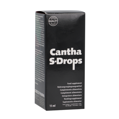 Caixa preta de suplemento alimentar Cantha S-Drops 15 ml