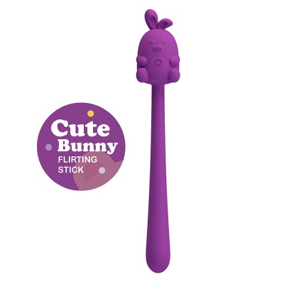 Aparelho roxo Cute Bunny Flirting Stick com forma de coelho
