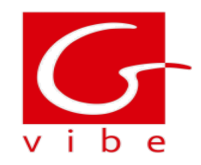 logótipo vermelho com a forma branca em G e a palavra 'vibe'