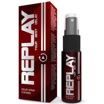 Frasco e embalagem do spray Replay Delay Spray For Men