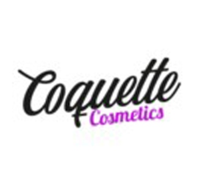 Logótipo Coquette Cosmetics com símbolo feminino integrado no texto
