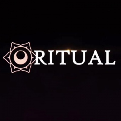 Logótipo com a palavra RITUAL e um símbolo circular estilizado