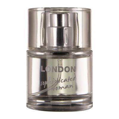 Frasco de perfume London sophisticated woman transparente