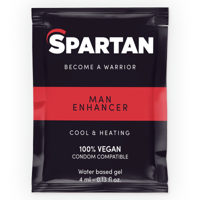 Sache preto e vermelho do gel SPARTAN MAN ENHANCER