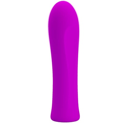 Vibrador roxo de silicone com formato arredondado