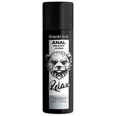 Frasco preto de gel com rótulo branco e ilustração de animal e texto
