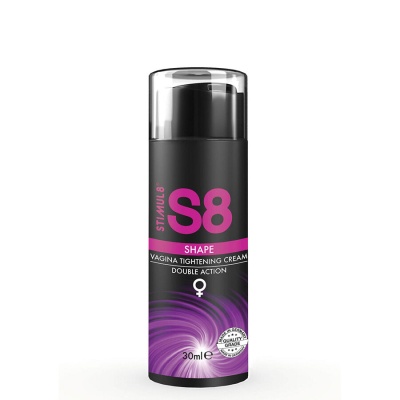 Frasco preto com tampa transparente de creme vaginal