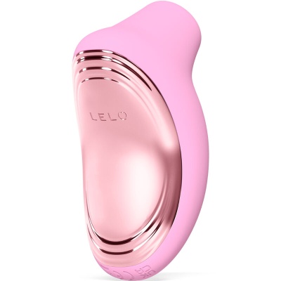 Vibrador rosa com detalhes cromados da marca LELO
