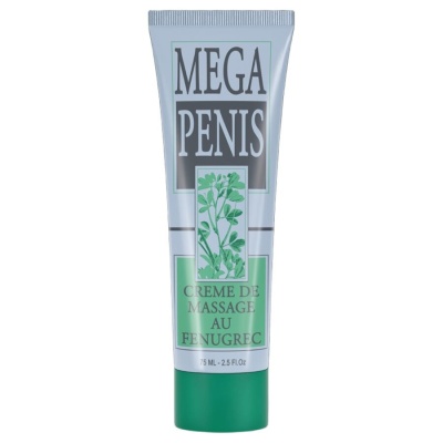 Frasco de creme de massagem para corpo com tampa verde e rótulo com texto