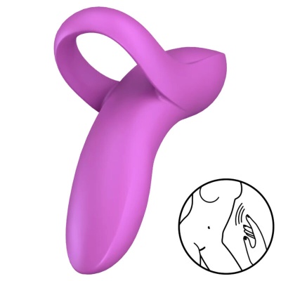 Produto em silicone cor-de-rosa com desenho de uso axilar