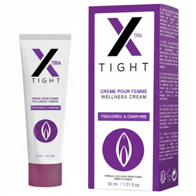 Creme feminino Xtra Tight embalagem branca e roxa