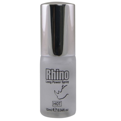 Frasco de spray Rhino Long Power Spray com tampa prateada