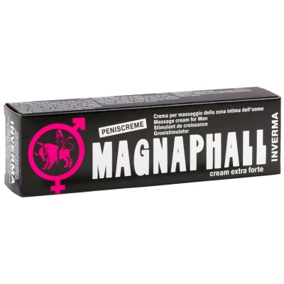 Caixa preta com creme de massagem masculina MAGNAPHALL