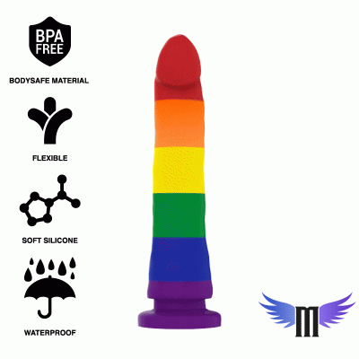 Vibrador colorido em silicone macio com base de sucção