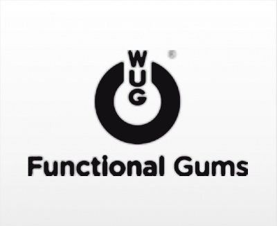 Logótipo preto e branco com texto 'Functional Gums'