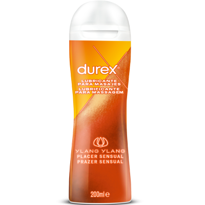 Frasco de gel lubrificante Durex para massagens Ylang Ylang 200 ml