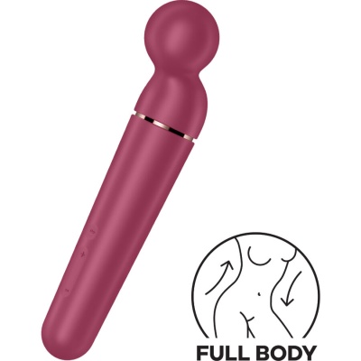 Massageador corporal vinho com símbolo e texto Full Body