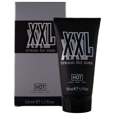 Creme XXL para homens com embalagem preta e cinza de 50 ml
