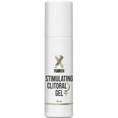 Frasco branco do gel estimulante clitoral X POWER de 60 ml