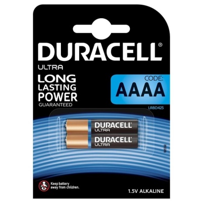 Pack de duas pilhas alcalinas Duracell Ultra AAAA 1.5V