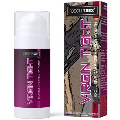 Frasco e embalagem do creme Virgin Tight da Absolutsex
