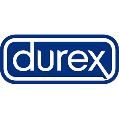 Logótipo Durex em letras brancas sobre fundo azul