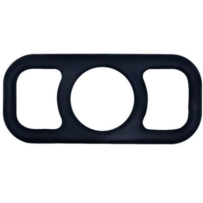 Capa protetora preta de silicone com três aberturas