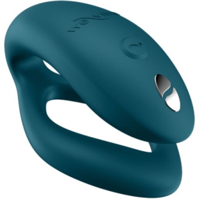 anel sexual azul de silicone com texto we-vibe
