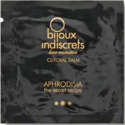 Embalagem preta de Clitoral Balm da marca bijoux indiscrets com texto dourado