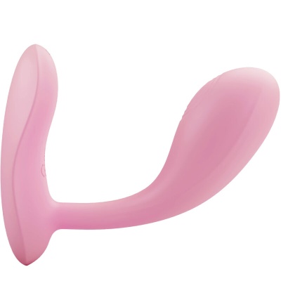 Dispositivo cor de rosa em silicone com forma curvada e base plana