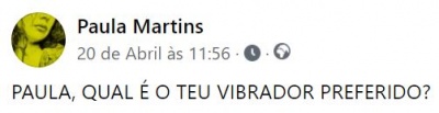 Publicação no Facebook de Paula Martins com texto 