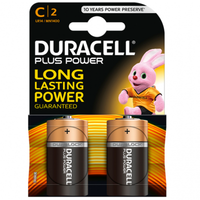 pack de pilhas Duracell Plus Power C com coelho Duracell