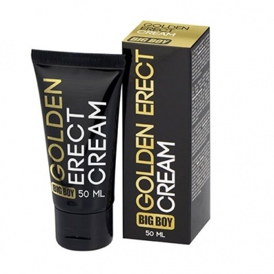 Creme Golden Erect Big Boy em tubo e caixa pretos