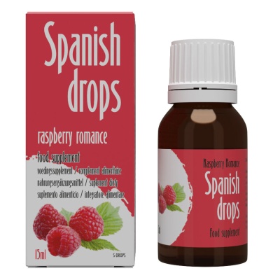 Suplemento alimentar Spanish drops Raspberry Romance com framboesas