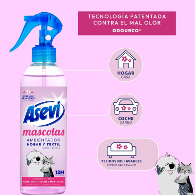 Frasco de ambientador para casa e têxteis com tampa de spray azul