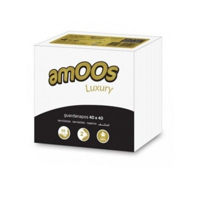 Caixa branca de guardanapos amOOs Luxury 40x40