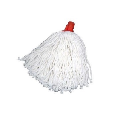 Cabeça de esfregona branca com encaixe vermelho