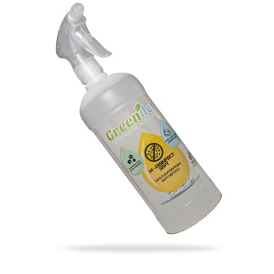 Frasco plástico translúcido com pulverizador de limpeza multiuso Greenhome