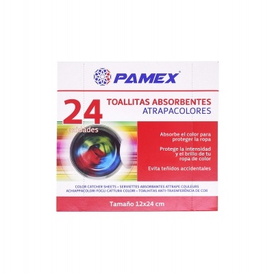 Caixa de toalhitas absorventes Pamex 24 unidades