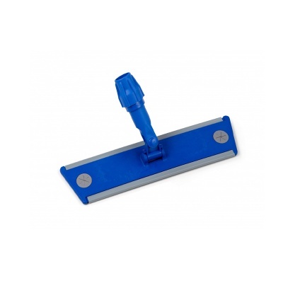 Suporte azul para cabo com lâminas metálicas laterais