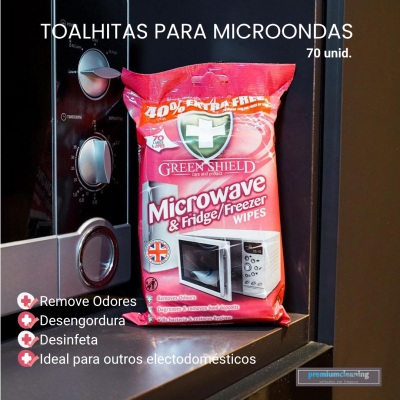 Pacote de toallhas para microondas Green Shield vermelho e branco em micro-ondas