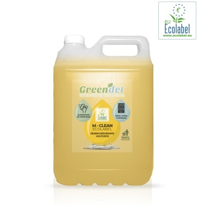 Frasco plástico amarelo M-CLEAN ECOLABEL desengordurante multiusos