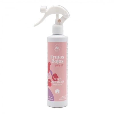 Frasco branco com spray ambientador Frutos Rojos Sweet da La Casa Aromas