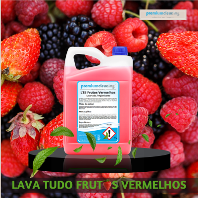 Frasco do produto LTS Frutos Vermelhos da premiumcleaning sobre frutos vermelhos
