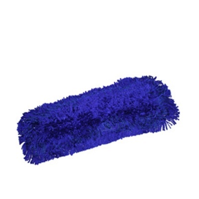 Esponja retangular azul de microfibra com textura felpuda