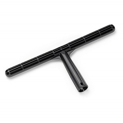 Limpa vidros preto em forma de T com ranhuras longitudinais