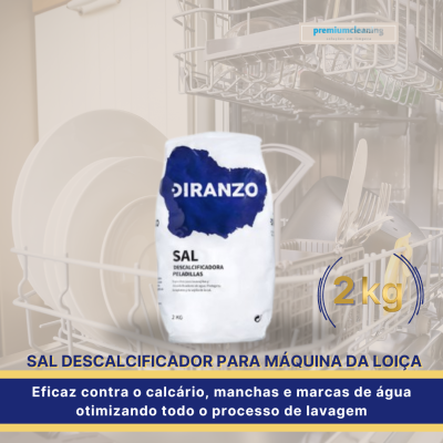 Pacote de sal descalcificador DIRANZO 2 kg para máquina de loiça